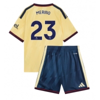 Camisa de Futebol Arsenal Mikel Merino #23 Equipamento Alternativo Infantil 2026-27 Manga Curta (+ Calças curtas)